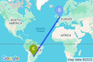 Map of the flight from London City to Formosa