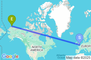 Map of the flight from London Gatwick to Barrow