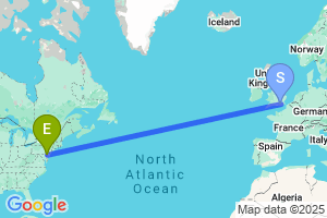 Map of the flight from London Gatwick to Greater Wilmington