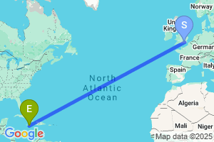 Map of the flight from London Gatwick to Kingston