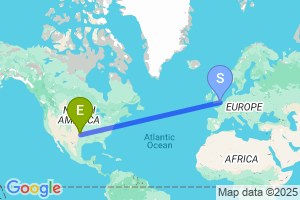 Map of the flight from London Gatwick to Lawton