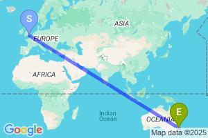 Map of the flight from London Gatwick to Newcastle