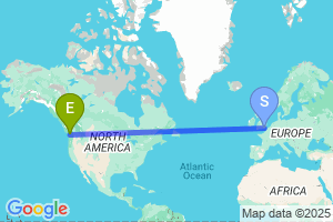 Map of the flight from London Gatwick to Victoria