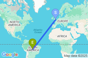 Map of the flight from London Heathrow to Sinop