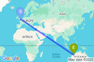 Map of the flight from London Heathrow to Port Hedland