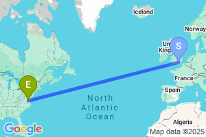 Map of the flight from London Heathrow to Richmond