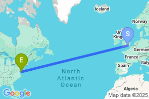 Map of the flight from London Heathrow to Salisbury